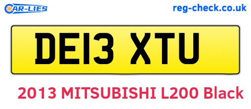 DE13XTU are the vehicle registration plates.