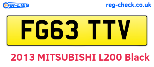 FG63TTV are the vehicle registration plates.