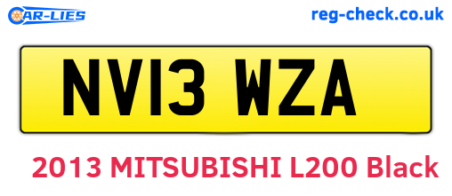 NV13WZA are the vehicle registration plates.