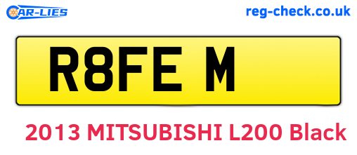 R8FEM are the vehicle registration plates.