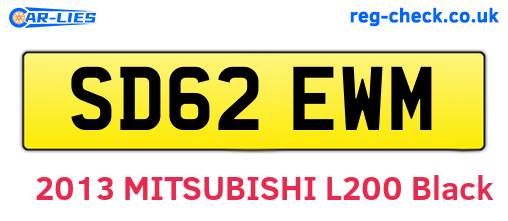 SD62EWM are the vehicle registration plates.