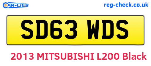SD63WDS are the vehicle registration plates.