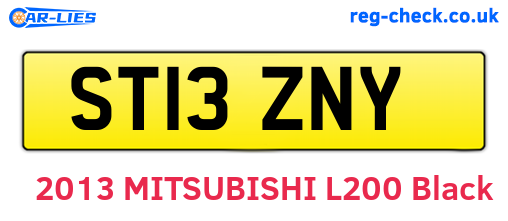 ST13ZNY are the vehicle registration plates.