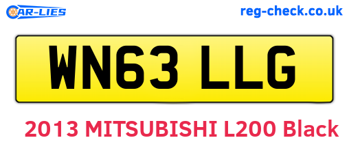 WN63LLG are the vehicle registration plates.
