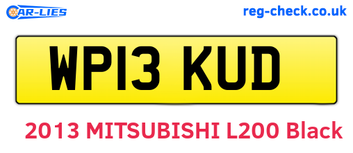 WP13KUD are the vehicle registration plates.