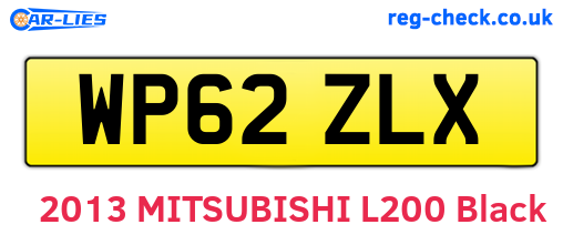 WP62ZLX are the vehicle registration plates.