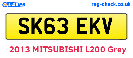 SK63EKV are the vehicle registration plates.