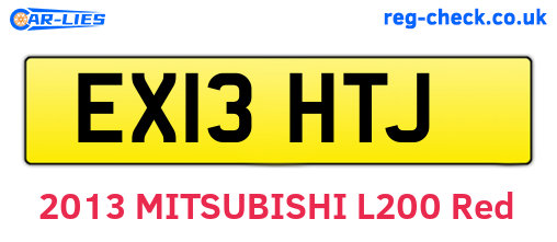EX13HTJ are the vehicle registration plates.