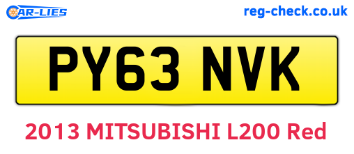 PY63NVK are the vehicle registration plates.