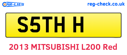 S5THH are the vehicle registration plates.