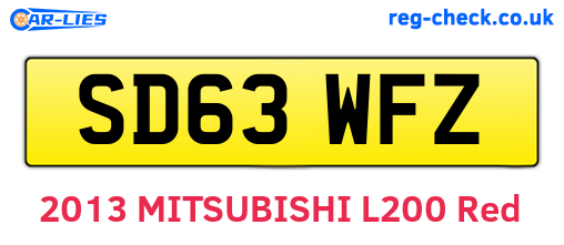 SD63WFZ are the vehicle registration plates.