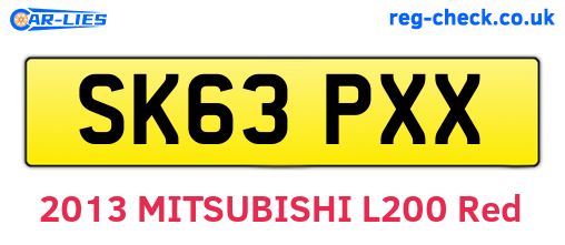 SK63PXX are the vehicle registration plates.