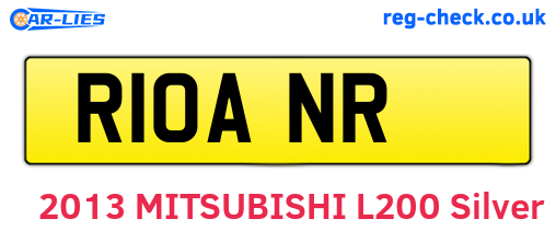 R10ANR are the vehicle registration plates.