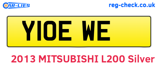 Y10EWE are the vehicle registration plates.