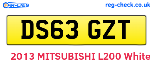 DS63GZT are the vehicle registration plates.