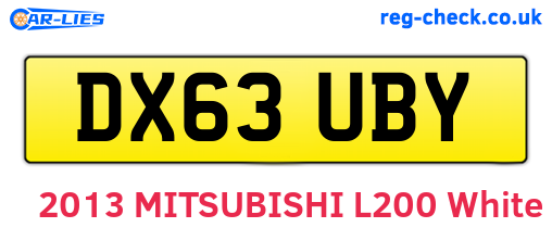 DX63UBY are the vehicle registration plates.