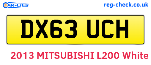 DX63UCH are the vehicle registration plates.