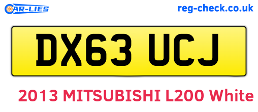 DX63UCJ are the vehicle registration plates.