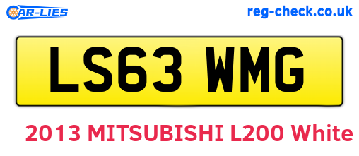 LS63WMG are the vehicle registration plates.