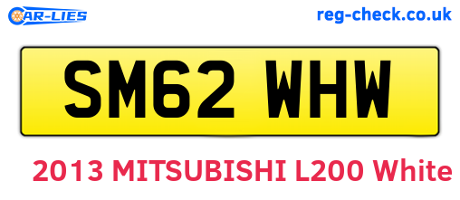 SM62WHW are the vehicle registration plates.