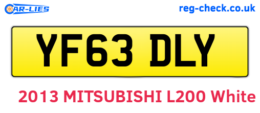 YF63DLY are the vehicle registration plates.