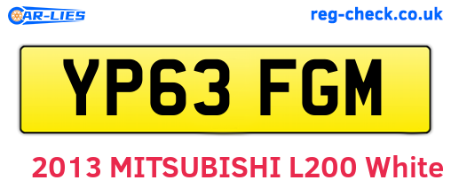 YP63FGM are the vehicle registration plates.