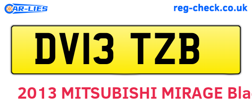 DV13TZB are the vehicle registration plates.