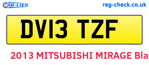 DV13TZF are the vehicle registration plates.