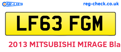 LF63FGM are the vehicle registration plates.