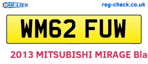 WM62FUW are the vehicle registration plates.