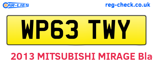 WP63TWY are the vehicle registration plates.