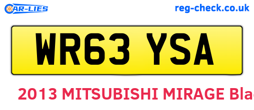 WR63YSA are the vehicle registration plates.