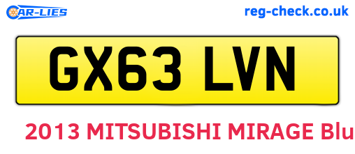 GX63LVN are the vehicle registration plates.