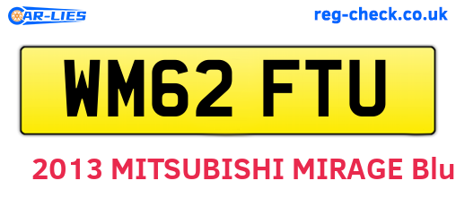 WM62FTU are the vehicle registration plates.