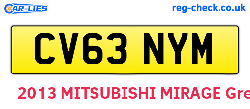 CV63NYM are the vehicle registration plates.