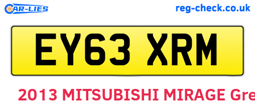 EY63XRM are the vehicle registration plates.