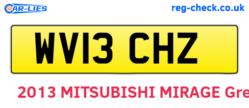 WV13CHZ are the vehicle registration plates.