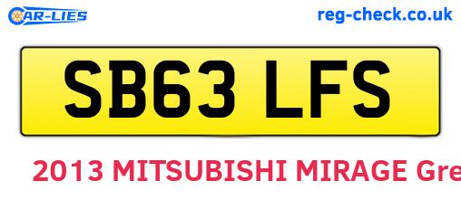 SB63LFS are the vehicle registration plates.