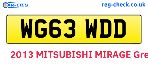 WG63WDD are the vehicle registration plates.