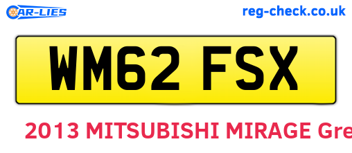 WM62FSX are the vehicle registration plates.
