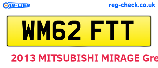 WM62FTT are the vehicle registration plates.