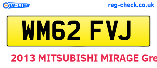 WM62FVJ are the vehicle registration plates.
