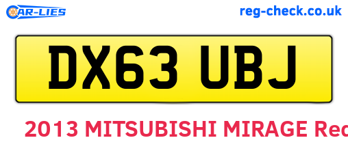DX63UBJ are the vehicle registration plates.