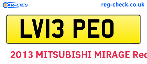 LV13PEO are the vehicle registration plates.