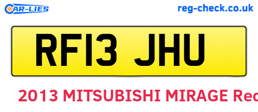 RF13JHU are the vehicle registration plates.