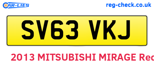 SV63VKJ are the vehicle registration plates.