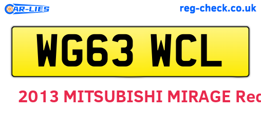 WG63WCL are the vehicle registration plates.