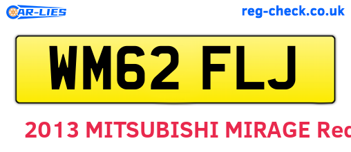 WM62FLJ are the vehicle registration plates.