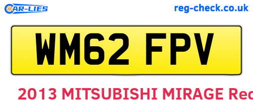 WM62FPV are the vehicle registration plates.