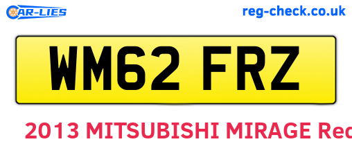 WM62FRZ are the vehicle registration plates.